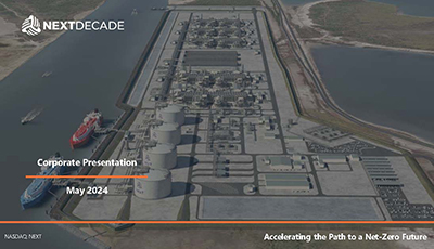 NextDecade Corporate Presentation May 2024